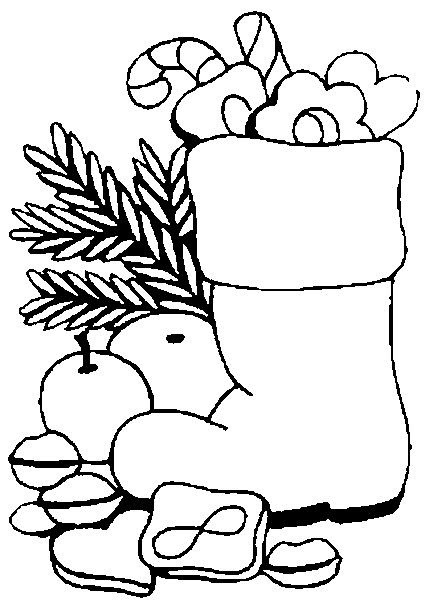 Skarpety świąteczne kolorowanki